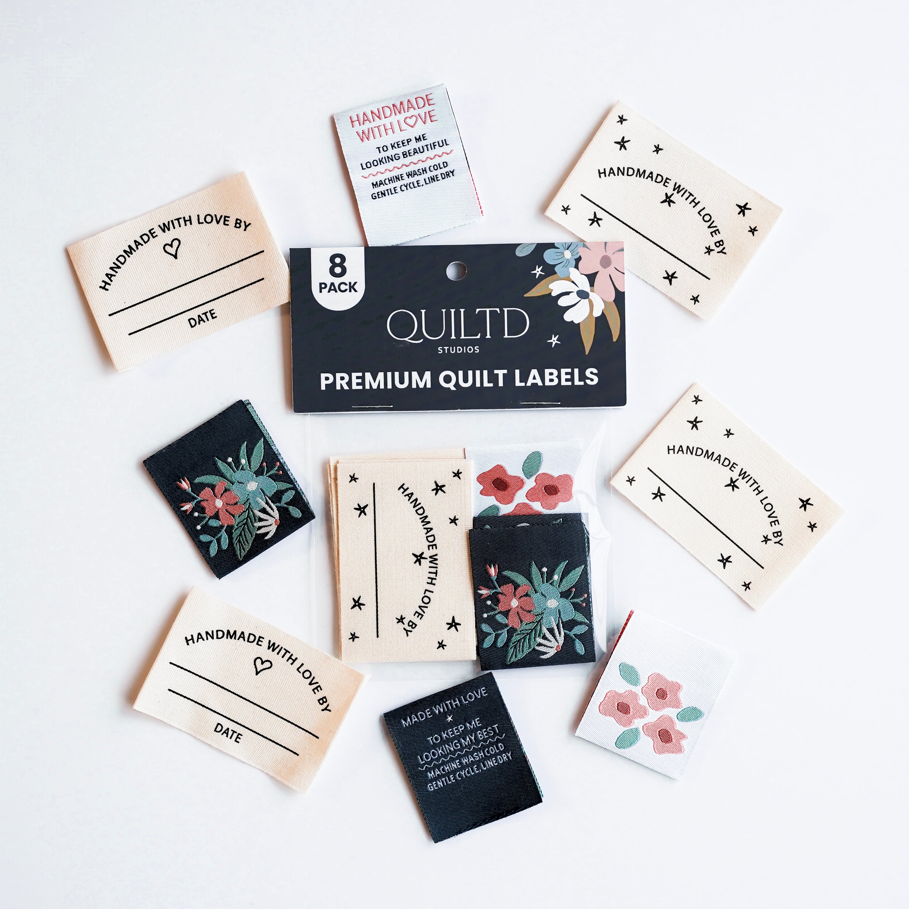 Quilt Labels for Quilts & Bags | Woven Care Labels + Write-On Quilt ...