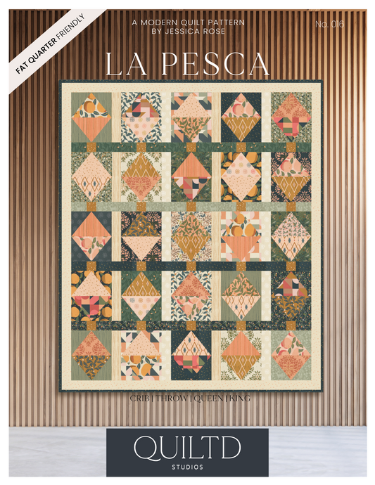 La Pesca Quilt Pattern PDF | Fat Quarter Friendly Modern Quilt
