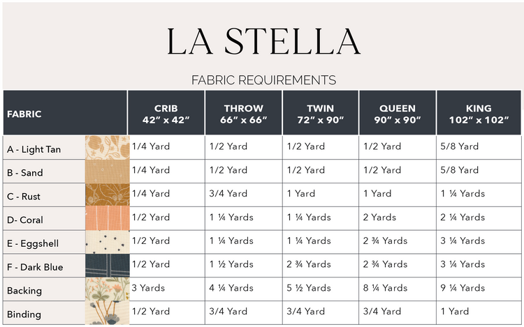 NEW! La Stella Quilt Pattern - Paper Pattern (limited amount!)