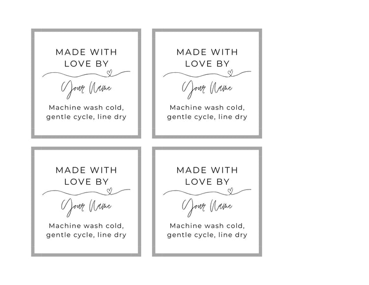 FREE Customizable Modern Quilt Labels