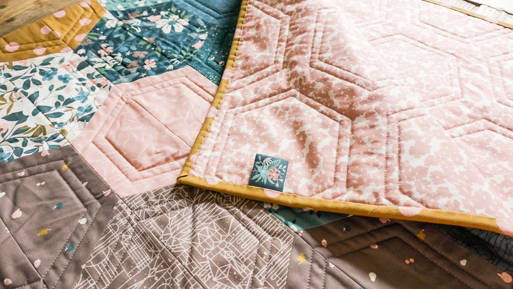 Midnight Hexie Modern Quilt PDF Pattern - Layer Cake Friendly Quilt