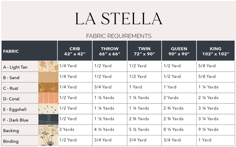 NEW! La Stella Quilt Pattern - PDF Download