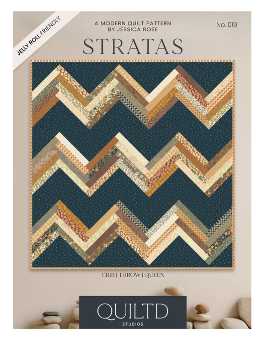 Stratas Modern Quilt Pattern - Jelly Roll Friendly