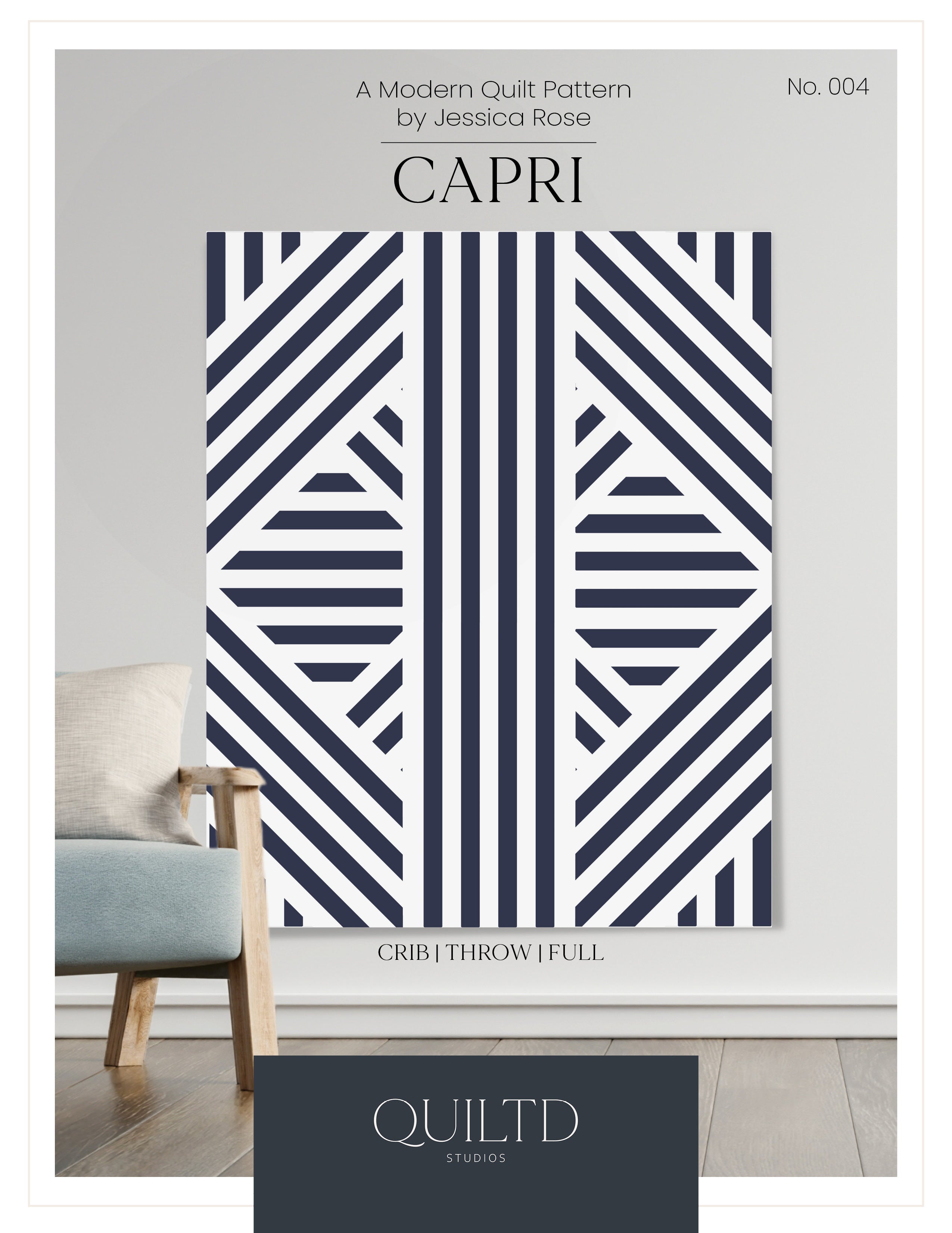 Capri Design Patterns Capri Quilt Pattern - PDF+ Download (includes step-by-step videos ...