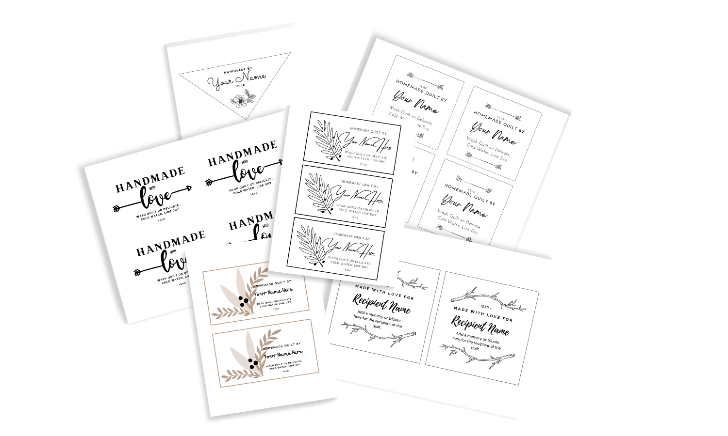 Premium Customizable Modern Quilt Labels – Quiltd Studios