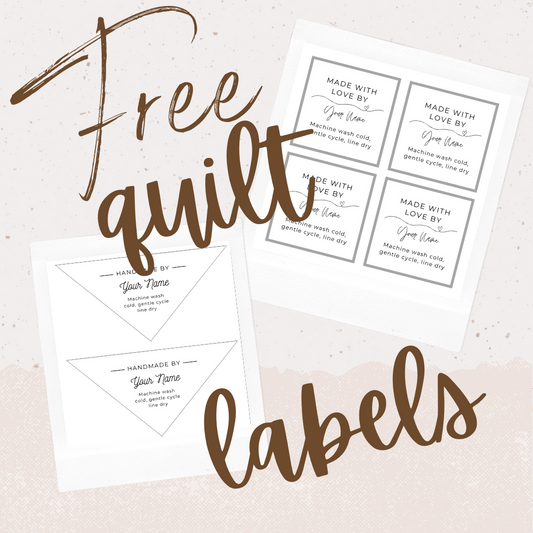 FREE Customizable Modern Quilt Labels